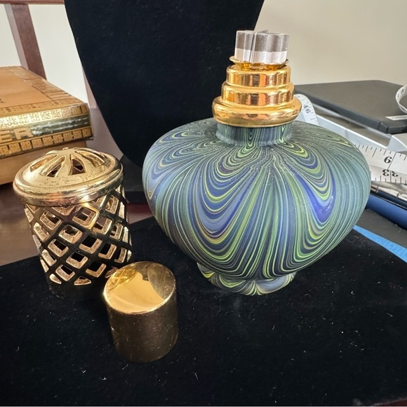 La Tee Da home fragrance lamp large glass tapered lattice crown grey multi - Picture 2 of 14